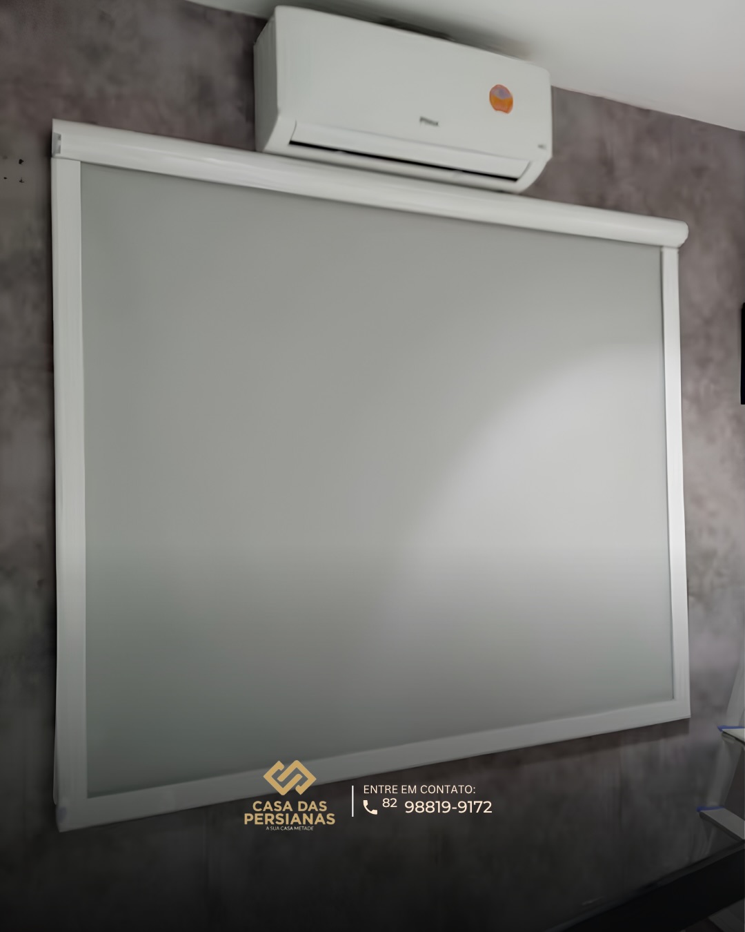 Cortina Tela Solar / Screen instalada em ambiente residencial