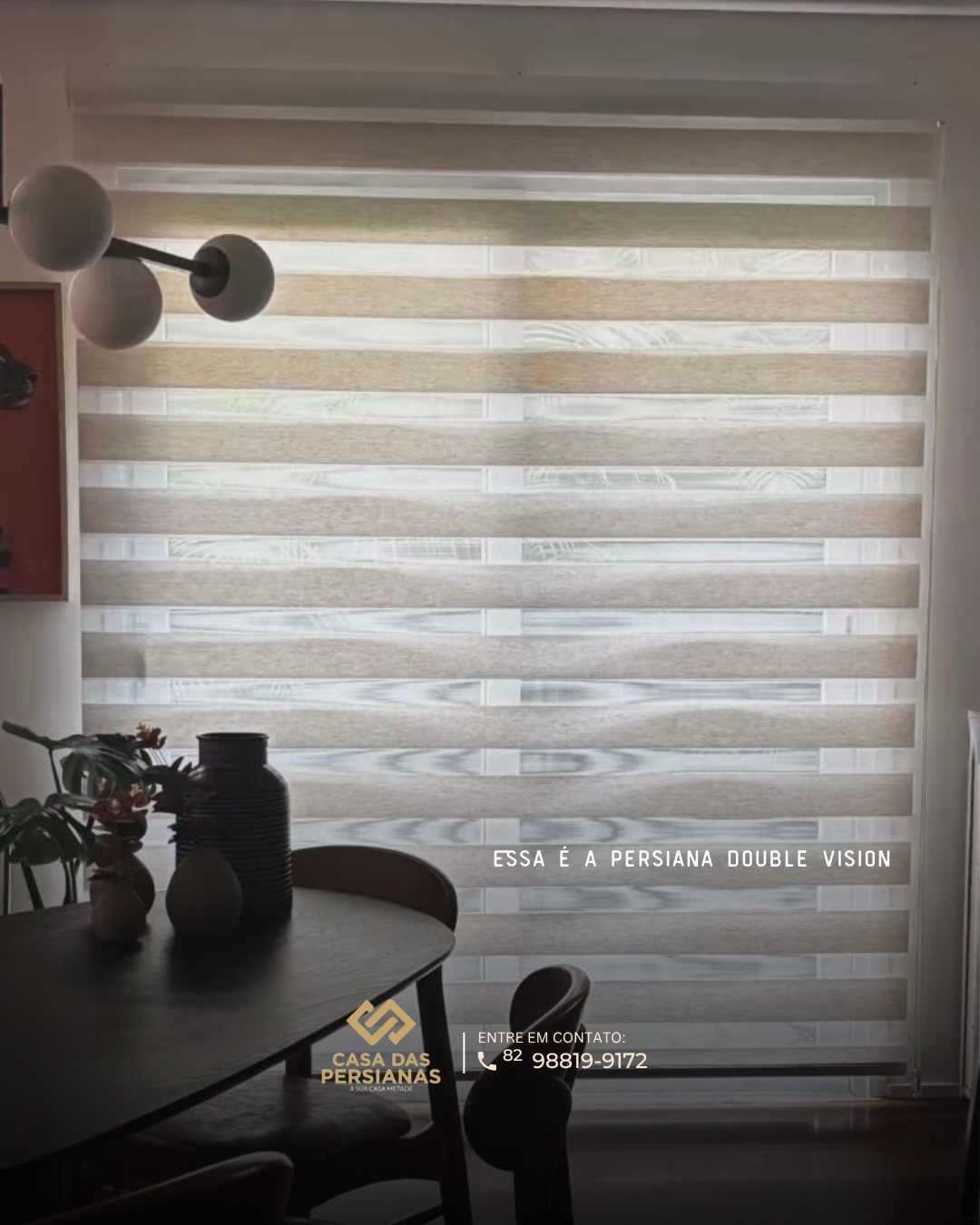 Cortina Double Vision instalada em ambiente residencial